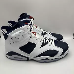 Nike Air Jordan 6 Retro Olympic CT8529-164 Men’s Size 10 Blue White NEW - Picture 1 of 7