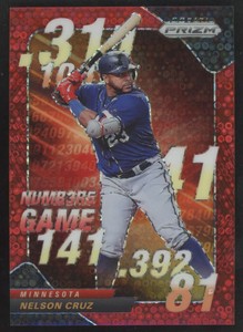 2020 Panini Prizm Numbers Game Black Finite Nelson Cruz /149 Minnesota Twins
