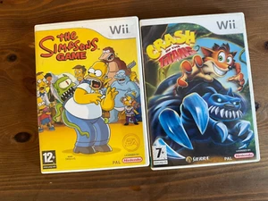 2 x NINTENDO WII GAMES. THE SIMPSONS & CRASH OF THE TITANS. FREE UK POST - Picture 1 of 3