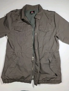 Quicksilver Green Military Field Jacket Mens Medium - Bild 1 von 15