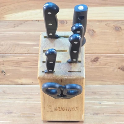 USED Wusthof Gourmet 6 Piece Knife Set &Block - Изображение 1 из 4