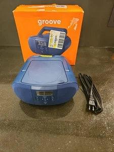 onn. Portable CD Boombox with Digital FM Radio, Navy #2 - Picture 1 of 6