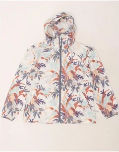 COLUMBIA Womens Hooded Rain Jacket UK 16 Large Blue Floral Polyester BT01 - Picture 1 of 3