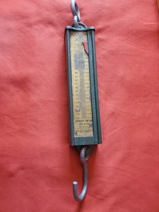 Vintage Hanson 8910 100lb Hanging Scale General Store Hunting Produce Hardware - Picture 1 of 5