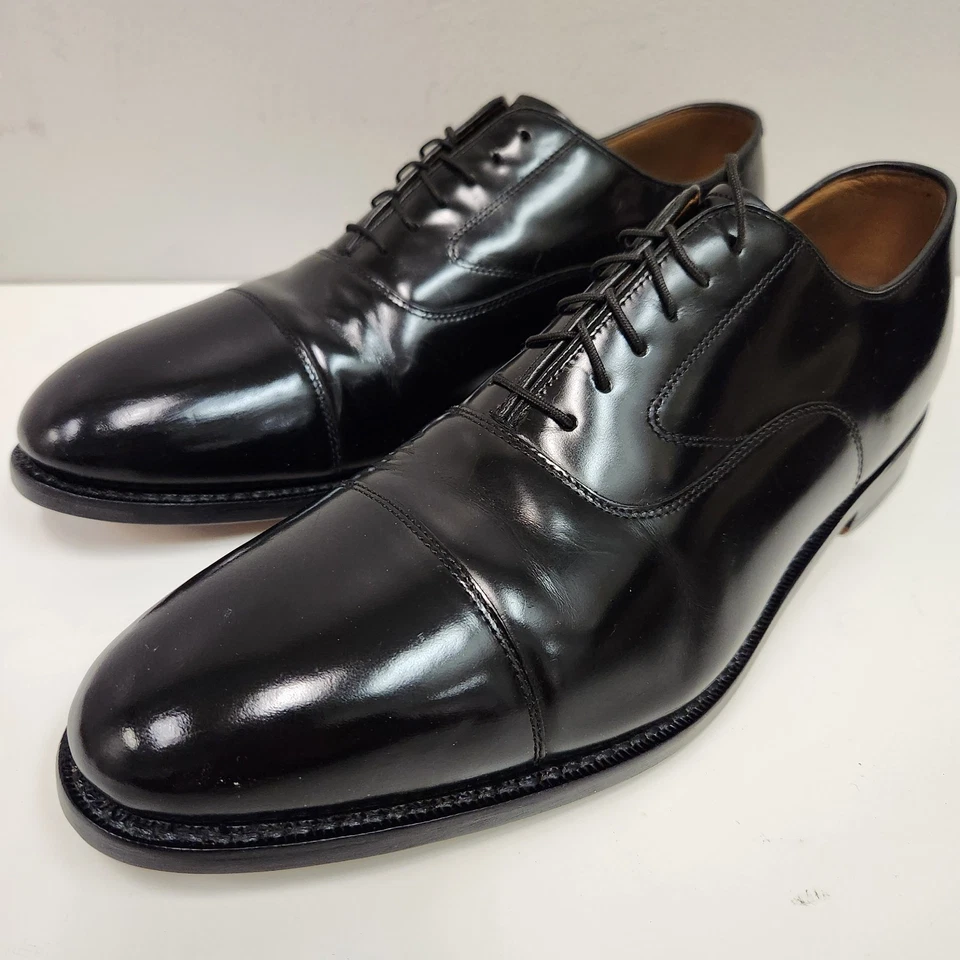 Biqueira Oxford Johnston & Murphy preta 22-2189 tamanho 13 D - Imagem 1 de 4