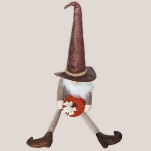 Thanksgiving Gnome Felt Pumpkin Gardeners Eden Happy Turkey Day Plush - Picture 1 of 7