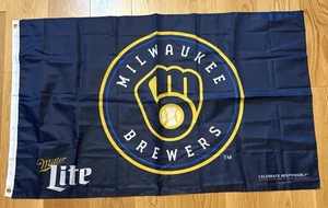 Milwaukee Brewers Miller Lite Bier Flagge Banner 2020 MLB 29"x48" - Bild 1 von 3