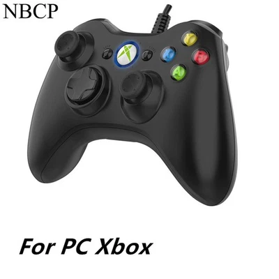 NBCP wired Controller Gamepad Kabelgebunden USB Schwarz Für Microsoft Xbox 360 PC