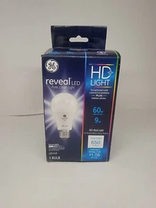 GE Reveal HD+ A19 E26 LED Bulb Pure Clean Light 60W 1 Bulb - Picture 1 of 2