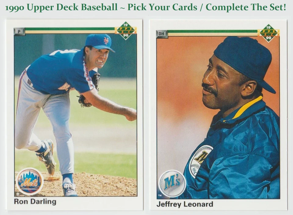1990 Upper Deck Baseball - Pick Your Cards / Complete The Set! - Image 1 of 1