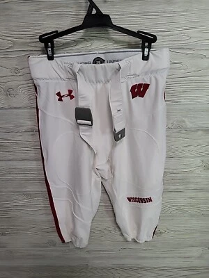 Wisconsin Badgers Authentic Game Day Used Football Pants 2019 Under Armour - Image 1 of 4