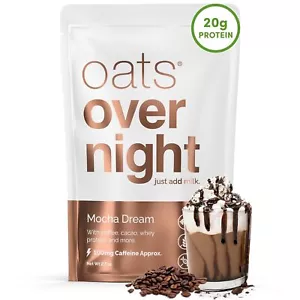 Oats Overnight - Mocha Dream - 20g Protein, High Fiber Breakfast Shake 100mg - 8 - Picture 1 of 1