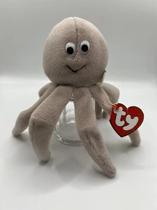 Ty RARE *Inky Tan with Smile* Octopus Beanie Baby Authentic Genuine 3rd gen, 1st - Picture 1 of 11