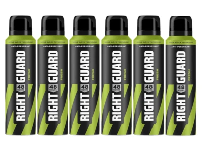 6 PACK RIGHT GUARD 48 HOUR PROTECTION ANTI-PERSPIRANT DEODORANT - FRESH