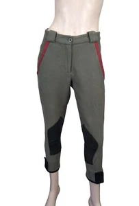 INDIVENIRE of Italy Winter Horse Riding Breeches Leather Knee Patch Fleece Pants - Picture 1 of 4