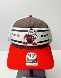 47 Brand Cleveland Browns Retro Gridiron Super Stripe '47 Hitch NFL Branded Hat - Picture 1 of 2
