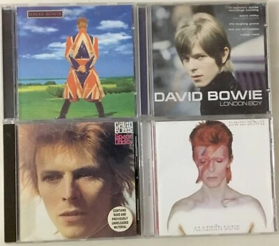David Bowie, 4 x CD Bundle. Space Oddity, London Boy, EART HL I NG, Aladdin Sane - Image 1 of 3