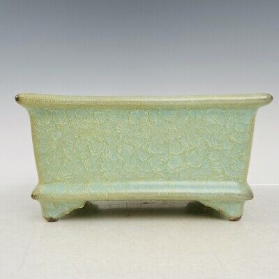 8.5  Song Dynasty Porcelain Guan Kiln Ice Crack Green Glaze Square Brush Washer • 730.62$