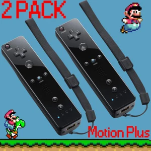 2x Remote Controller&Nunchuck For Nintendo Wii/U Games Console with Motion Plus - Picture 1 of 27