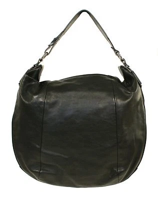 Bolso Hobo Ralph Lauren Etiqueta Púrpura Cuero Negro Herradura Nuevo $2250 Foto 1 de 4