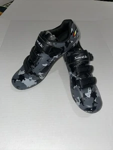 Ultro Santic Camo Ash Cycling (Mens Size 6.5 US 39 EU) Adjustable Stap Shoe - Picture 1 of 1