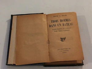 JEROME K. JEROME = TROIS HOMMES DANS UN BATEAU = 1926 - Francese - Picture 1 of 1