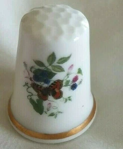 Thimble Bone China British Made Butterfly White Vintage Collectible Excellent - Picture 1 of 11