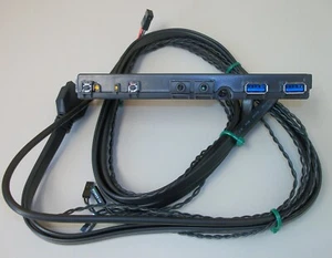 New Orange LED I/O IO Panel USB Audio Power Reset Switch 4 Corsair Graphite 230T - Picture 1 of 5