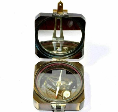 Antique Solid Brass Compass Kelvin & Hughes 1917 Burton Vintage Handmade Style - Image 1 of 4