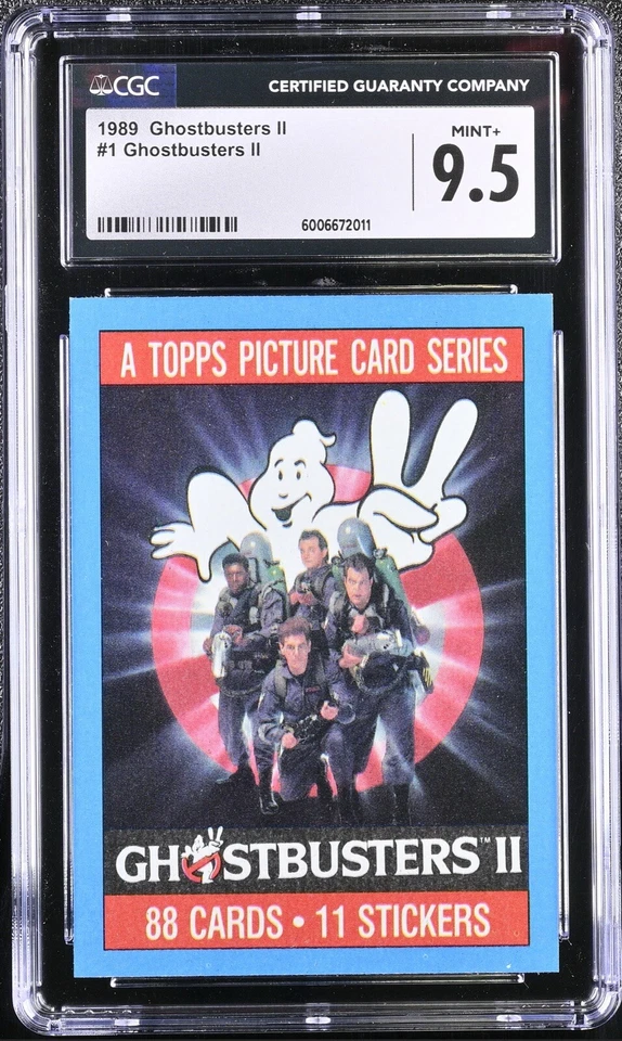 Коллекционная карточка фильма 1989 Topps Ghostbusters II название No1 оценка CGC 9.5 как новая+ - Изображение 1 из 2