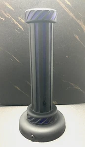 BLUE GLASS TABLE LAMP COLUMN BASE, VIANNE, H450mm - Picture 1 of 11