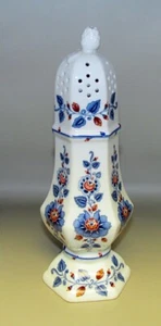 Vintage ESTEE LAUDER Porcelain Youth Dew Blue White Floral Talc Powder SHAKER 8" - Picture 1 of 3
