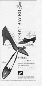 Foot Saver Shoe Print Ad Vintage Advertisement Shoe Advertising Columbus OH 1958 - Picture 1 of 1