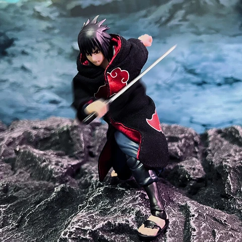 1/12 Custom Wired Cape Cloak Robe Uchiha Sasuke Coat for 6" SHF Body(No figure) Cover