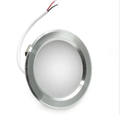 Faretto led 3 watt ad incasso rotondo 6500k 3000k 4000k  opaco con bordo argento - Immagine 1 di 3