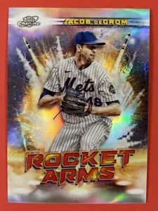 2022 Topps Cósmico Cromo Cohete Brazos RA-2 Jacob deGrom - Imagen 1 de 2