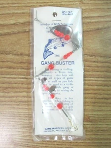 VINTAGE KEN'S FAMOUS GAME WARDEN GANG BUSTER FISHING LURE PRESCOTT ARIZONA - Picture 1 of 2