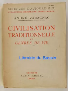 Civilisation traditionnelle et genres de vie André Varagnac 1948 - Imagen 1 de 5