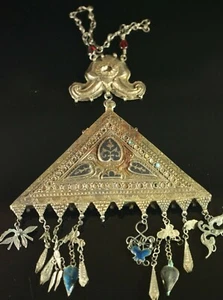 Vintage OLD 18-19 century Russia Silver Niello Caucasus Kubachi Necklace C921 - Picture 1 of 12