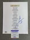 COUNTRY MUSIC STAR LEE BRICE SIGNED 8.5x11 I DRIVE YOUR TRUCK LYRIC SHEET PSA 85