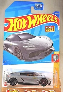 2022 Hot Wheels #138 HW Turbo 8/10 KOENIGSEGG GEMERA Gray w/Black 10 Spoke Wheel - Picture 1 of 5