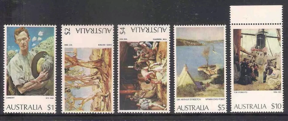 Australia 1974-79 sg565-567a Pinturas Alto Valor Conjunto De 5 FV $22 MNH B173 Foto 1 de 1