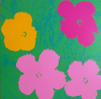 Andy Warhol ( Mohn Blumen) Blumen 11.68 Siebdruck Pop Art Sunday B Morning COA - Bild 1 von 3