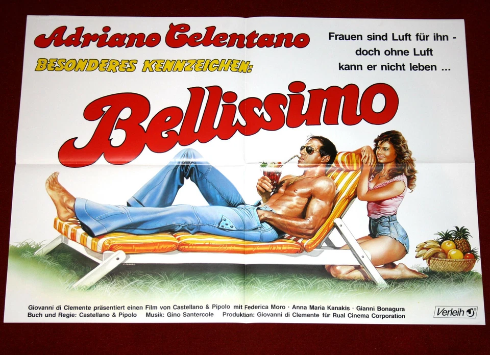 Filmposter A2 quer BESONDERES KENNZEICHEN: BELLISSIMO (1983) Celentano vintage - Bild 1 von 1