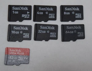 Karta pamięci flash SanDisk microSDHC 1GB/4GB/8GB/16GB/32GB/64GB Micro SD SDHC - Zdjęcie 1 z 9