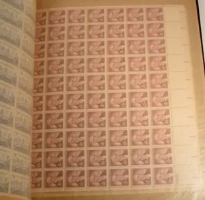 FRANCOBOLLI USA 40+ FOGLIETTI DA 50 IN ALBUM 1950-1960 - Foto 1 di 12