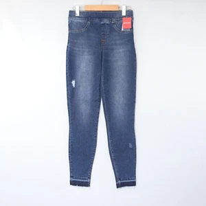 Spanx Womens Leggings Skinny Distressed Denim Jeans Medium Wash Blue Size NWT - Picture 1 of 49