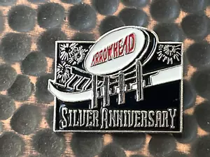 Vintage Arrowhead Kansas City Chiefs Silver Anniversary Lapel Pin Peter David - Picture 1 of 7