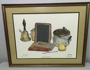 Don Ensor 1973 dos veces firmado estampado personalizado días de regla de oro enmarcado enmarañado enmarañado enmarañado - Imagen 1 de 5