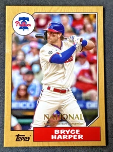 ⭐🦄 2022 Topps NSCC Convención Nacional 1987 Aniversario VIP-2 Bryce Harper 🆓📦 - Imagen 1 de 2